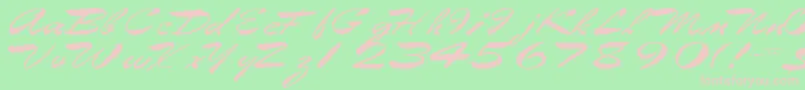 EggbertRegularTtnorm-Schriftart – Rosa Schriften auf grünem Hintergrund