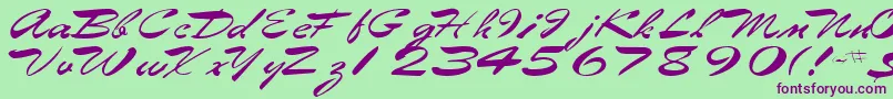 EggbertRegularTtnorm Font – Purple Fonts on Green Background