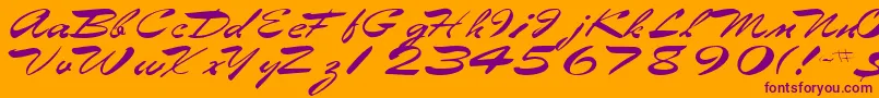 EggbertRegularTtnorm Font – Purple Fonts on Orange Background