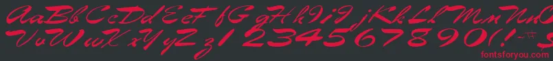 EggbertRegularTtnorm Font – Red Fonts on Black Background