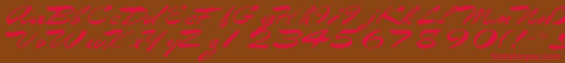 EggbertRegularTtnorm Font – Red Fonts on Brown Background
