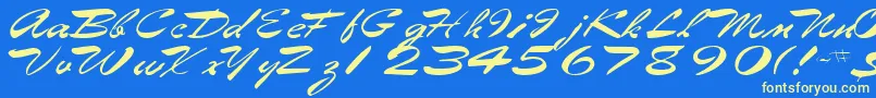 EggbertRegularTtnorm Font – Yellow Fonts on Blue Background