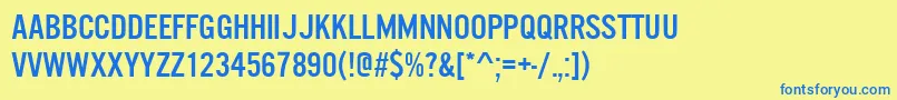 Us101 Font – Blue Fonts on Yellow Background
