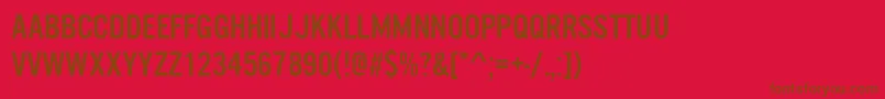 Us101 Font – Brown Fonts on Red Background