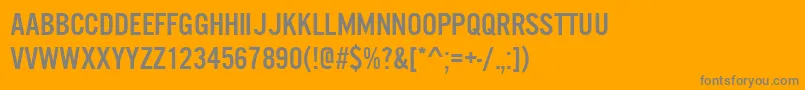 Us101 Font – Gray Fonts on Orange Background