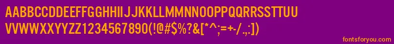 Us101 Font – Orange Fonts on Purple Background