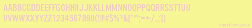 Us101 Font – Pink Fonts on Yellow Background