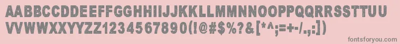 HumectezLaMouture-Schriftart – Graue Schriften auf rosa Hintergrund