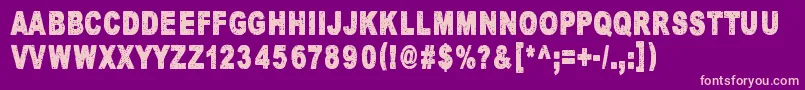 HumectezLaMouture Font – Pink Fonts on Purple Background