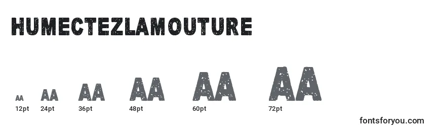 Размеры шрифта HumectezLaMouture