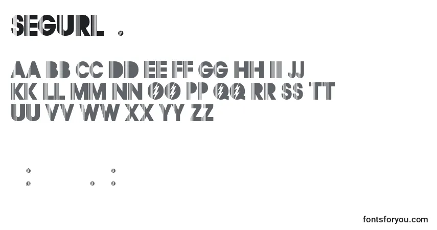 Шрифт Segurl1.0 – алфавит, цифры, специальные символы