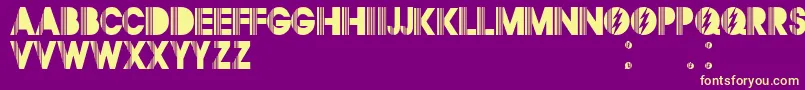 Segurl1.0-Schriftart – Gelbe Schriften auf violettem Hintergrund