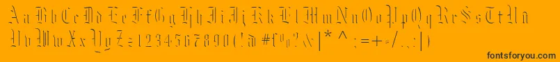 Moksl Font – Black Fonts on Orange Background