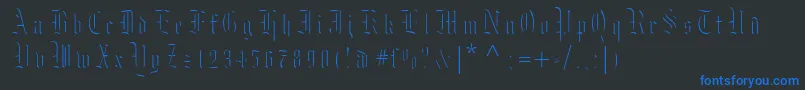 More about Moksl Font Moksl Font – Blue Fonts on Black Background