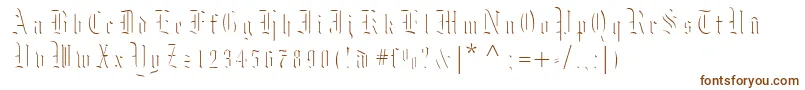 Moksl Font – Brown Fonts on White Background