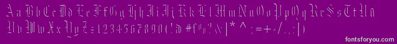 Moksl Font – Green Fonts on Purple Background