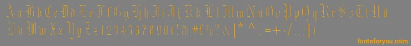 Moksl Font – Orange Fonts on Gray Background