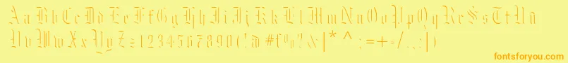 Moksl Font – Orange Fonts on Yellow Background