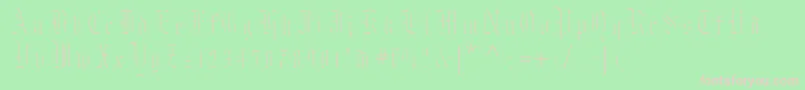 Moksl-fontti – vaaleanpunaiset fontit vihreällä taustalla