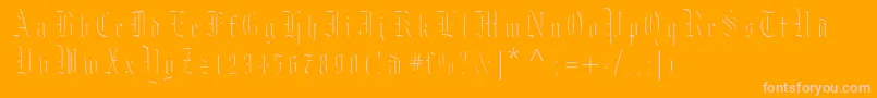 Moksl Font – Pink Fonts on Orange Background