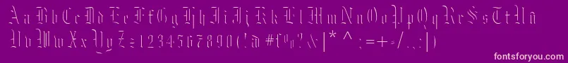 Moksl Font – Pink Fonts on Purple Background