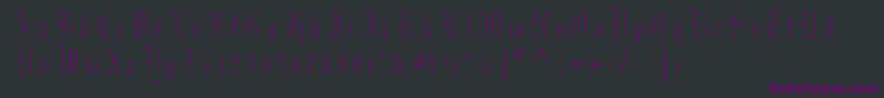Шрифт Moksl – фиолетовые шрифты на чёрном фоне