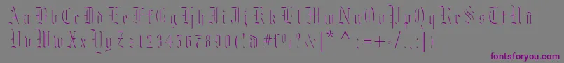 Шрифт Moksl – фиолетовые шрифты на сером фоне