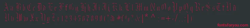 Moksl Font – Red Fonts on Black Background