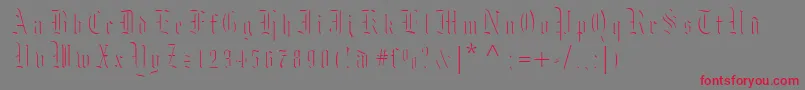 Moksl Font – Red Fonts on Gray Background
