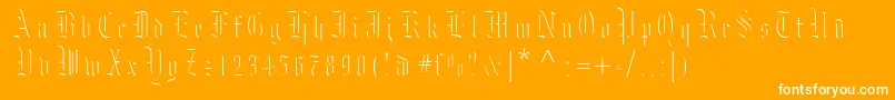 Moksl Font – White Fonts on Orange Background