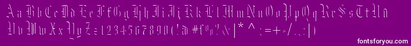 Moksl Font – White Fonts on Purple Background