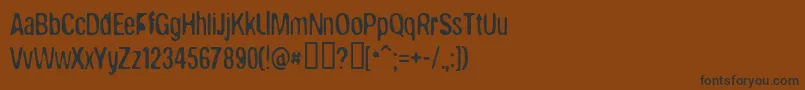 Brokw Font – Black Fonts on Brown Background