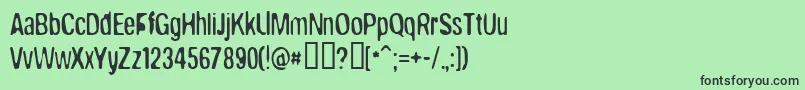 フォントBrokw – 緑の背景に黒い文字