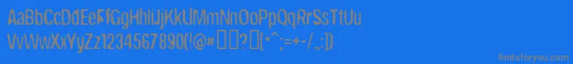 Brokw Font – Gray Fonts on Blue Background