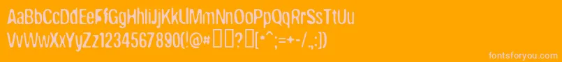 Шрифт Brokw – розовые шрифты на оранжевом фоне