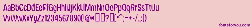Brokw Font – Purple Fonts on Pink Background