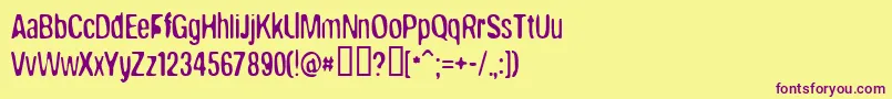 Шрифт Brokw – фиолетовые шрифты на жёлтом фоне