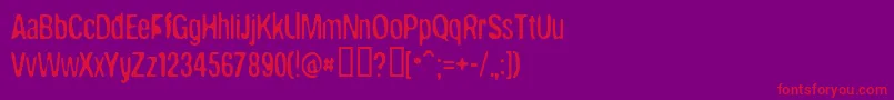Brokw Font – Red Fonts on Purple Background