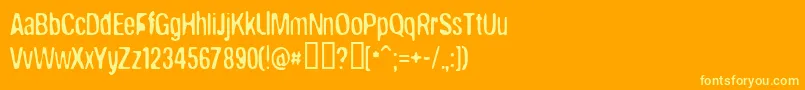 Шрифт Brokw – жёлтые шрифты на оранжевом фоне