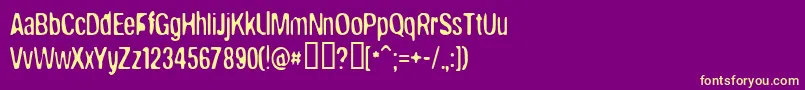 Brokw Font – Yellow Fonts on Purple Background