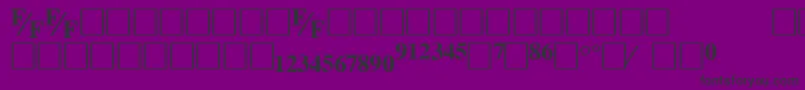 フォントTmsfeBold – 紫の背景に黒い文字