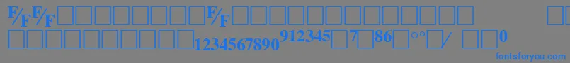 TmsfeBold Font – Blue Fonts on Gray Background