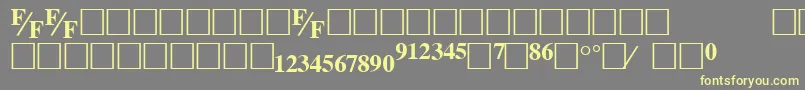 TmsfeBold Font – Yellow Fonts on Gray Background