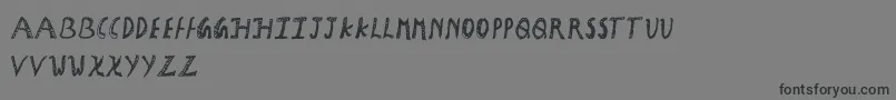 HolidayCraftGirly Font – Black Fonts on Gray Background