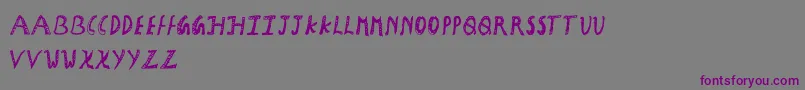 HolidayCraftGirly Font – Purple Fonts on Gray Background