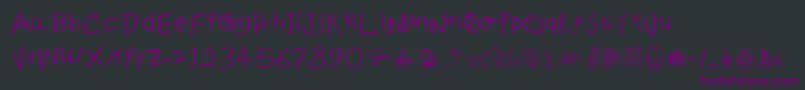 KidsWritten Font – Purple Fonts on Black Background
