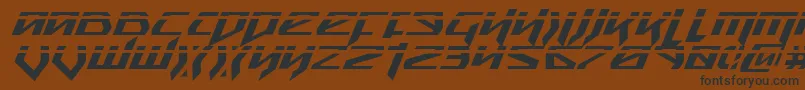 SnubfighterPhaserItalic Font – Black Fonts on Brown Background