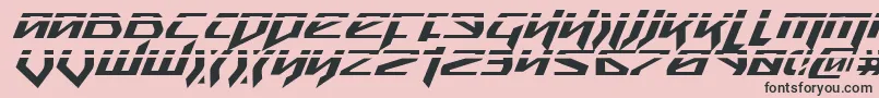 フォントSnubfighterPhaserItalic – ピンクの背景に黒い文字