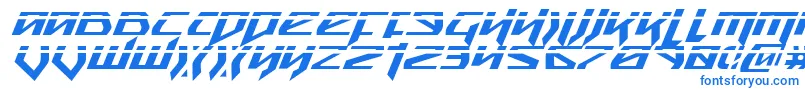 フォントSnubfighterPhaserItalic – 青いフォント