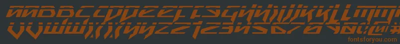 SnubfighterPhaserItalic Font – Brown Fonts on Black Background
